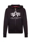 ALPHA INDUSTRIES Mikina  čierna / biela