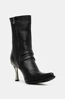 Kožené kotníkové boty New Rock LUXOR NEGRO, MALICIA 2 GOMA NEGRA TACON CARI