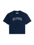 TOMMY HILFIGER Tričko 'VARSITY'  modrá / biela