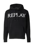REPLAY Mikina  čierna / šedobiela