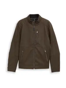 TOM TAILOR Prechodná bunda  tmavohnedá