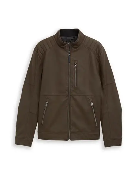 TOM TAILOR Prechodná bunda  tmavohnedá