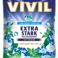 VIVIL Extra silný mentol + vit.C bez cukru drops 60 g