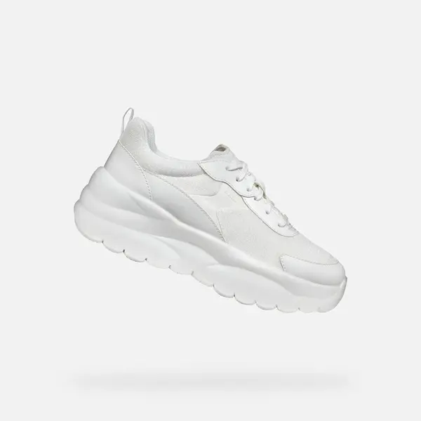 White women's sneakers Geox Xtors - Women's