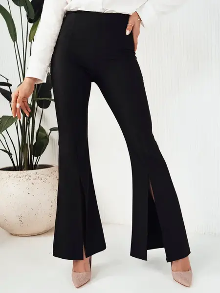 Dámské černé zvonové kalhoty TISMY