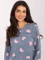 Dámská noční košile s potiskem srdíček