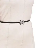 Dámský pásek Resti Black Melina s kovovou mašlí