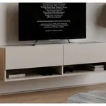 Závěsná TV skříňka Asko Living, 135 cm, béžová kašmír