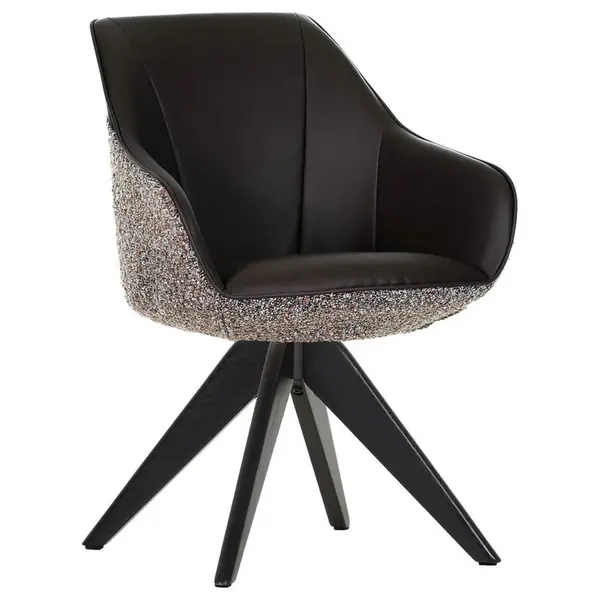 Landscape ŽIDLE S PODRUČKAMI, žinylka, vzhled kůže, hnědá, tmavě hnědá