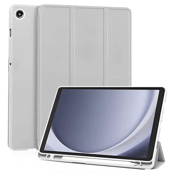 Techsuit Flex Trifold pouzdro, Samsung Galaxy Tab A11 / A9, šedé