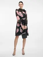 Černé květinové šaty ORSAY