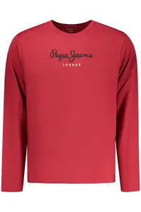 Červené triko s dlouhým rukávem Pepe Jeans