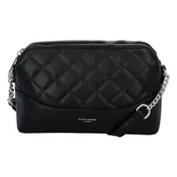 Módna prešívaná dámska koženková crossbody Freay, čierna