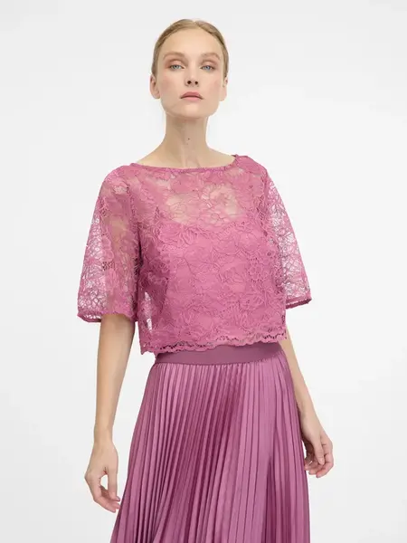 Růžová krajková halenka ORSAY