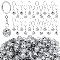 100Pcs Mirror Ball Acrylic Pendant Keychains