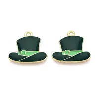Saint Patrick's Day Alloy Enamel Pendants