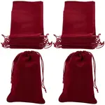 20Pcs Rectangle Velvet Drawstring Pouches