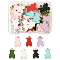 36Pcs Alloy Enamel Pendants