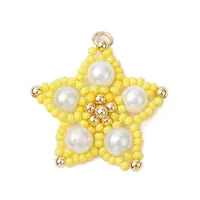 Glass Seed Beaded Star Pendants