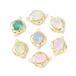 Brass with Glass Connector Charms