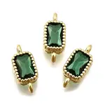 Real 18K Gold Plated Brass Micro Pave Cubic Zirconia Links Connectors