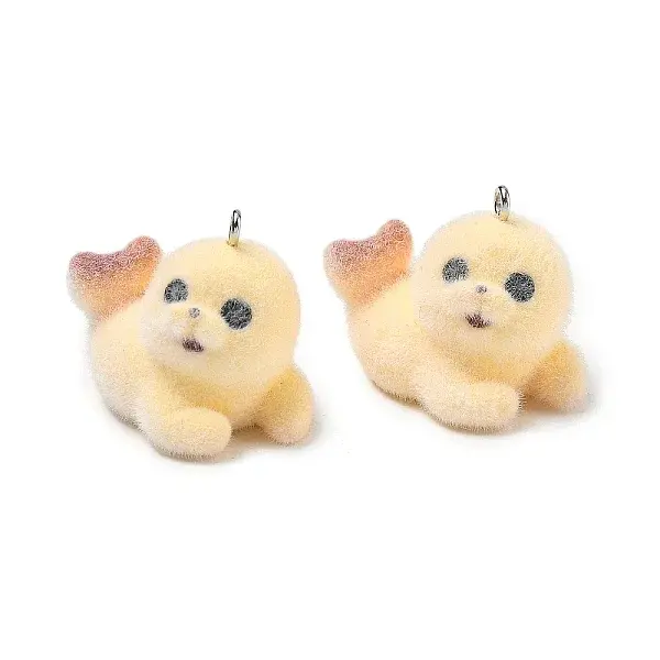 Flocking Opaque Resin Pendants