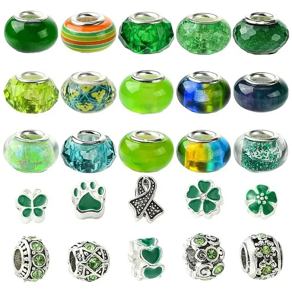 50Pcs Resin European Beads
