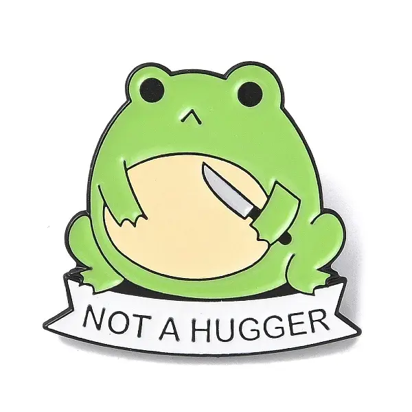 Not A Hugger Enamel Pins
