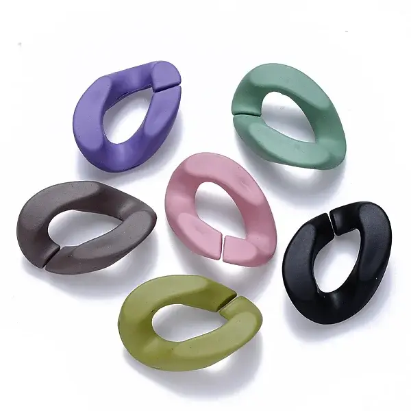 Opaque Spray Painted Acrylic Linking Rings