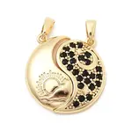 Valentine's Day Brass Micro Pave Cubic Zirconia Split Pendants