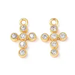Brass Micro Pave Cubic Zirconia Pendants