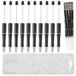 10Pcs ABS Plastic & Iron Ball-Point Pen