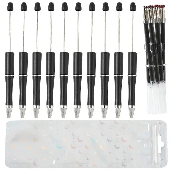10Pcs ABS Plastic & Iron Ball-Point Pen