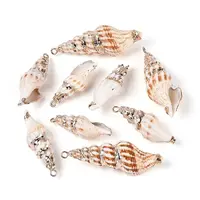 Electroplated Natural Shell Pendants