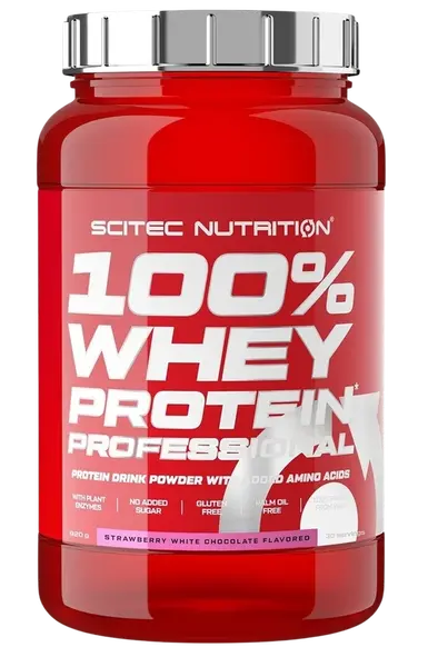 SCITEC NUTRITION 100% Whey Protein Professional jahoda/bílá čokoláda 920 g