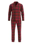 Dagi Dlhé pyžamo  antracitová / červená / tmavočervená / čierna