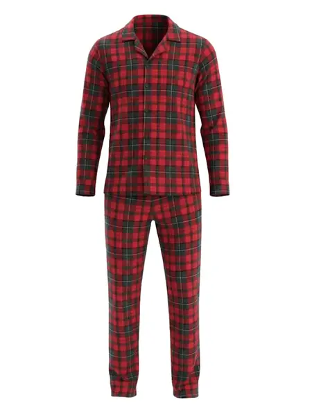 Dagi Dlhé pyžamo  antracitová / červená / tmavočervená / čierna