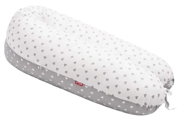 SCAMP Kojící polštář Little heart White Grey