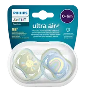 PHILIPS AVENT Šidítko Ultra air Obrázek 0-6m chlapec (duha) 2 ks