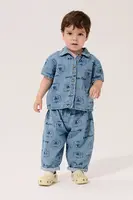 Džínová kojenecká košile Bobo Choses Pickles The Dog