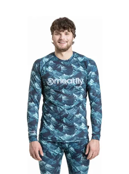 Meatfly pánské termo tričko Avery Green Mountains | Zelená | Velikost M