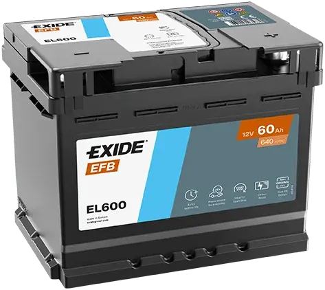 Startovací baterie - Exide EL600 12V Carbon Boost 2.0.