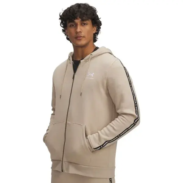 Under Armour ICON FLEECE HOODIE Pánska mikina, béžová, veľkosť L