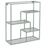 home24 NÁSTĚNNÝ REGÁL, zelená, 50/60/18 cm