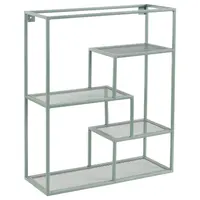 home24 NÁSTĚNNÝ REGÁL, zelená, 50/60/18 cm