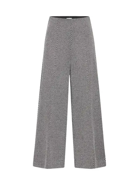 ICHI Nohavice 'IHKate'  čierna / šedobiela