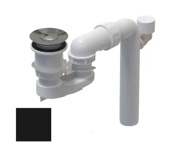 Villeroy & Boch - Vaňová odtoková a prepadová súprava, ViFlow, Pure Black U909530R7