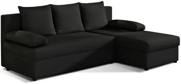 Rozkládací rohová sedací souprava gino - šedá - sawana 21