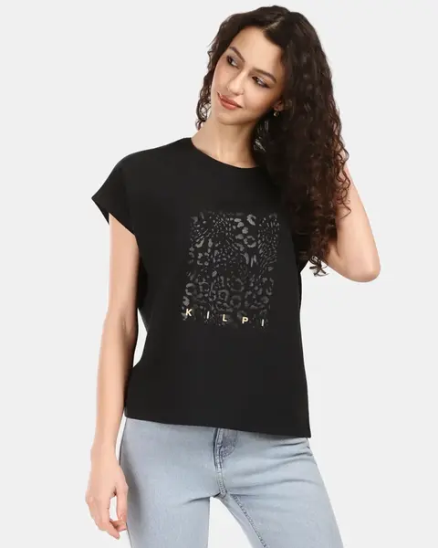 Dámské bavlněné tričko kilpi jersie-w černá 36