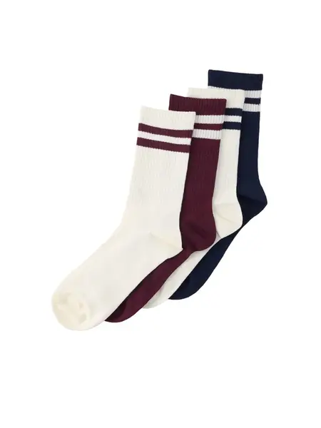 Lindex Ponožky 'Varsity'  tmavomodrá / modrozelená / biela